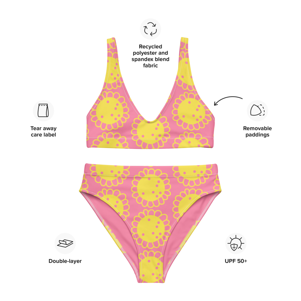 Here comes the sun / Recycled high-waisted bikini